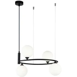 MAYTONI MOD013PL-04B Modern Ring Pendant Lamp Black