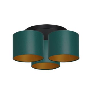 LUMINEX 3545 oprawa sufitowa Arden plafon czarny zielony złoty