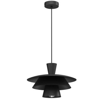 LUMINEX 4486 żyrandol Plato black 1xE27