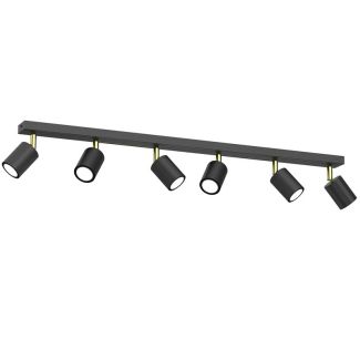 LUMINEX 4517 spot Striper black/gold 6xGU10
