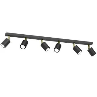 LUMINEX 4517 spot Striper black/gold 6xGU10