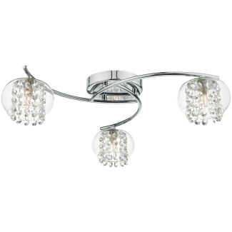 DAR ELM5350 ELMA 3LT SEMI FLUSH POL CHR/ CLR
