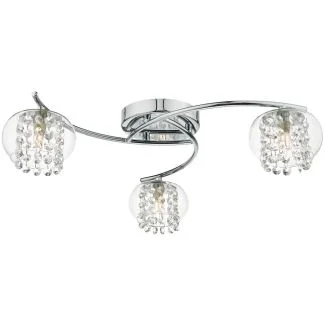 DAR ELM5350 ELMA 3LT SEMI FLUSH POL CHR/ CLR