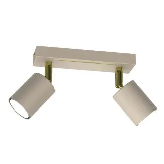 LUMINEX 4596 spot Striper beige/gold 2xGU10