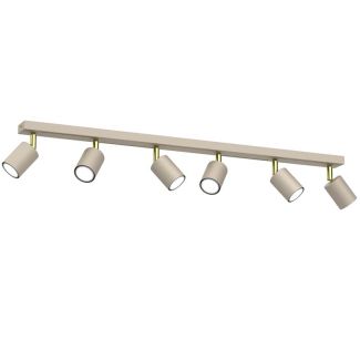 LUMINEX 4599 spot Striper beige/gold 6xGU10