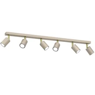 LUMINEX 4599 spot Striper beige/gold 6xGU10