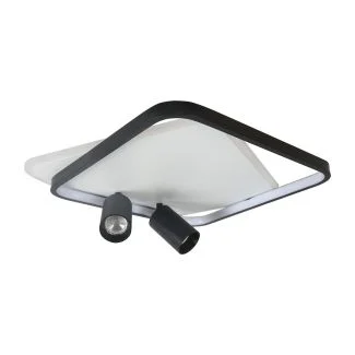 LIGHT PRESTIGE Plafon Parma 2 2xGU10 + 1xLED CCT kwadrat czarny LP-0612/2C Square BK