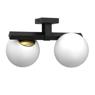 LUMINEX 4628 plafon Idris black/gold 2xE27