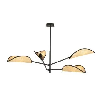 EMIBIG 1160/4 LAMPA SUFITOWA VENE 4 BLACK/RATTAN