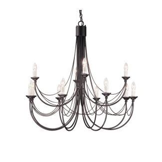 ELSTEAD CARISBROOKE CB12 BLACK 12Lt Chandelier