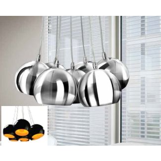 AZZARDO PL-6084-BK-GO / AZ1032 Noa 7 (black/gold) Lampa wisząca