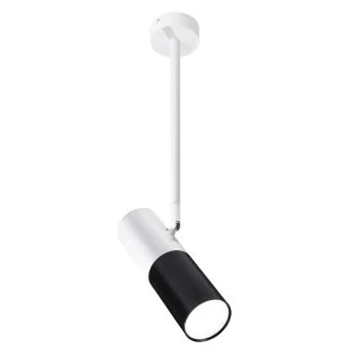 CANDELLUX 31-77912 TUBA LAMPA WISZĄCA/SZTYCA 1X15W GU10 6,8/19,5 CZARNY+BIAŁY