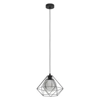 EGLO 43482 LAMPA VERNHAM OPRAWA WISZĄCA HL/1 E27 Ø325 SCHWARZ/SW-TRANSP.VERNHAM