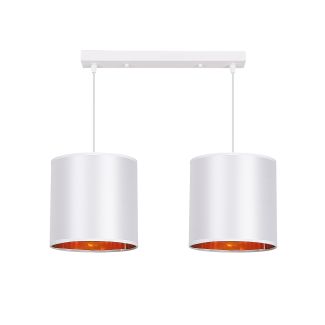 CANDELLUX 32-00644 Atlanta lampa wisząca biały 2x40w e27 abażur biały