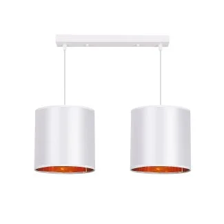 CANDELLUX 32-00644 Atlanta lampa wisząca biały 2x40w e27 abażur biały
