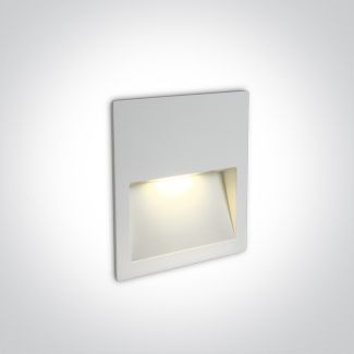 ONE LIGHT 68068A/W/W Lapas biały wpust ścienny LED 3000K 3W IP65