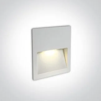 ONE LIGHT 68068A/W/W Lapas biały wpust ścienny LED 3000K 3W IP65