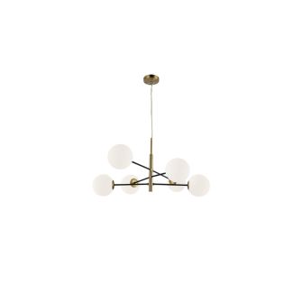 AZZARDO AZ4421 OVIEDO 6 GO/BK DECORATIVE PENDANT GOLD / BLACK
