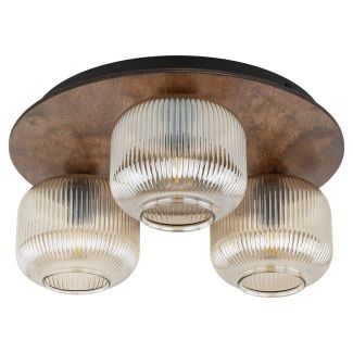 TK-LIGHTING 11068 SALVIA BROWN LAMPA SUFITOWA 3XE14
