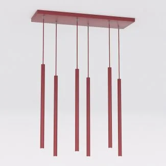 EMIBIG 1647/6 SELTER 6 BURGUNDY LAMPA WISZĄCA
