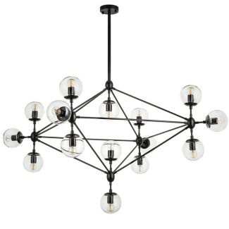 Step into Design ST-9047-15 transparent Lampa wisząca ASTRIFERO-15 transparentno czarna 110 cm