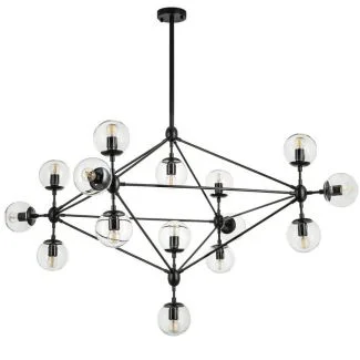 Step into Design ST-9047-15 transparent Lampa wisząca ASTRIFERO-15 transparentno czarna 110 cm