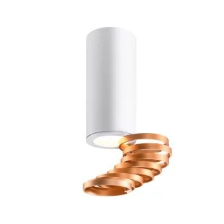 CANDELLUX 2276076 TUBA LAMPA SUFITOWA 1X15W GU10 6/20 ZŁOTY+BIAŁY