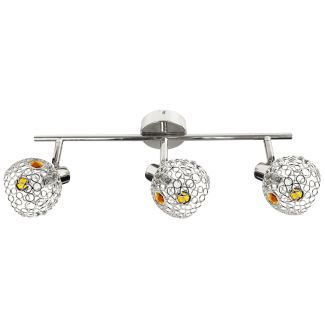 CANDELLUX 93-12197 ARON LISTWA 3X40W G9 CHROM KRYSZTAŁ BURSZTYN
