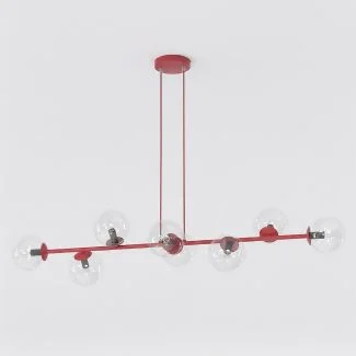 EMIBIG 1645/8 MAGNUS 8 BURGUNDY TRANSPARENT LAMPA WISZĄCA