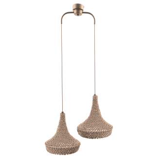 ANTIGO Lampa wisząca Mahaka 2 - Beżowa (500 mm) 5179