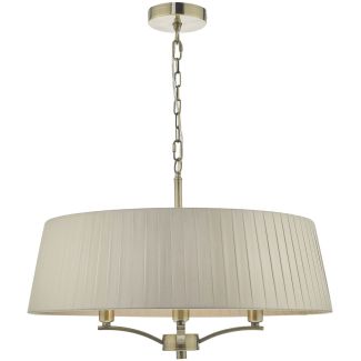 DAR CRI0429 CRISTIN 4LT PENDANT ANT BRA CW TAUPE RIBBON SHD