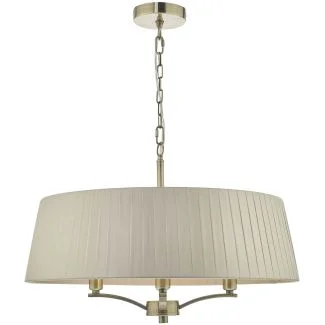DAR CRI0429 CRISTIN 4LT PENDANT ANT BRA CW TAUPE RIBBON SHD