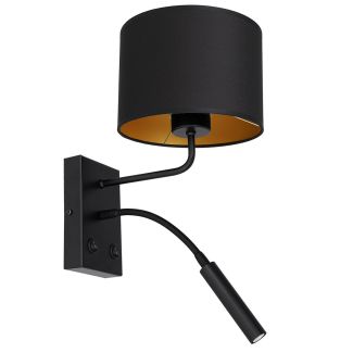 LUMINEX 3487 oprawa ścienna Arden kinkiet czarny złoty