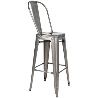 KING HOME KH010100967 Krzesło barowe TOWER BIG BACK 76  (Paris) metal