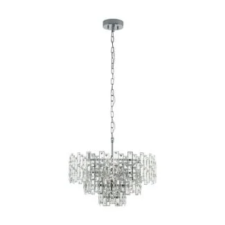 EGLO 39626 LAMPA CALMEILLES 1 OPRAWA WISZĄCA HL/10 Ø630 CHROM/KRISTALL CALMEILLES 1