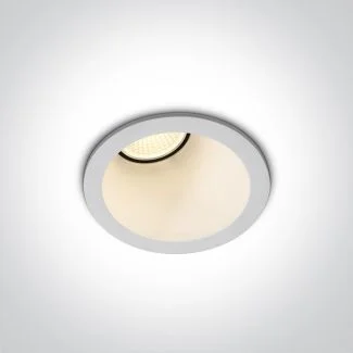 ONE LIGHT 10108A/W/W Komi biały asymyczny wpust COB LED 3000K 8W dark light