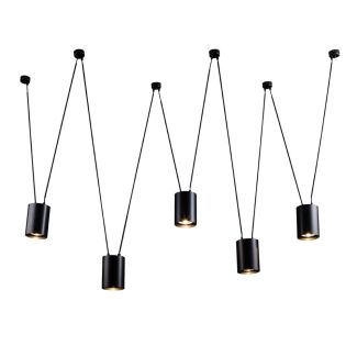 ANTIGO Lampa wisząca VIWIN 5 - Czarna (5000 mm) 9023