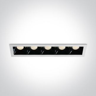 ONE LIGHT 50507B/W/W Abram 4 biały wpust COB LED 3000K 5x6,5W