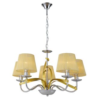 CANDELLUX 35-55064 DIVA ZWIS 5X40W E14 CHROM/MIEDŹ