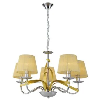 CANDELLUX 35-55064 DIVA ZWIS 5X40W E14 CHROM/MIEDŹ