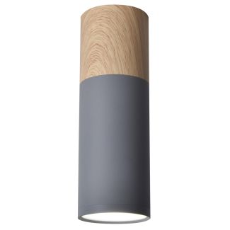CANDELLUX 2284286 TUBA LAMPA SUFITOWA 1X15W GU10 6,8/20 SZARY+DREWNO