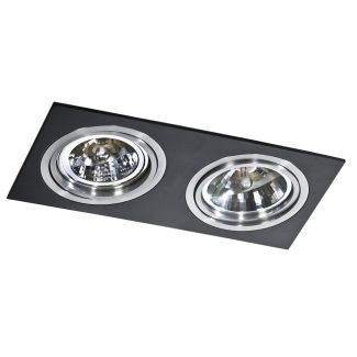 AZZARDO GM2200-BK-ALU / AZ0772 Siro 2 (black/aluminium) Lampa wpuszczane