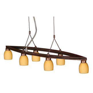 CANDELLUX 36-10707 DAKOTA ZWIS 6X40W G9 OVAL MIEDŹ