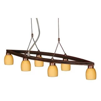 CANDELLUX 36-10707 DAKOTA ZWIS 6X40W G9 OVAL  MIEDŹ