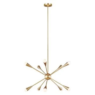ELSTEAD Jax FE-JAX10-BB 10 Light Chandelier - Burnished Brass