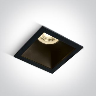 ONE LIGHT 50105M/B/B Adamas czarny wpust z oprawką GU10 MR16 dark light