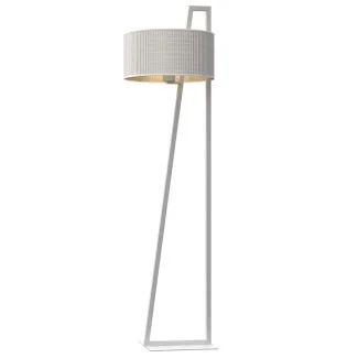LUMINEX 5222 Lampa podł. Loft shade white, cylinder shade dia 400 h 200 white/gold 1