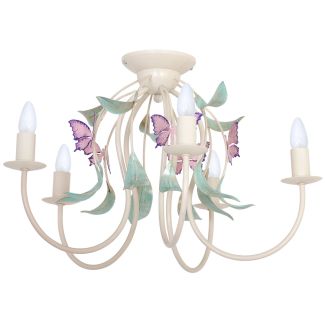 LUMINEX 6286 oprawa sufitowa Summer plafon ecru zielony różowy