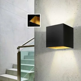 AZZARDO GM1109-BK-GO / AZ1052 Mars wall (black/gold) Lampa ścienna / kinkiet
