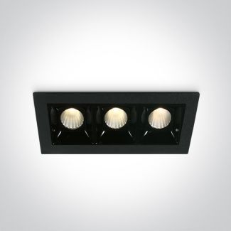 ONE LIGHT 50302B/B/W Merihas 3 czarny wpust LED 3000K 3x2W
